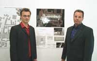 re: Arch. DI Norbert Müller, Preisträger;  li: Arch. SBA DI Martin Prettenthaler, Preisträger Mitarbeiter; Fotograf R. Illemann